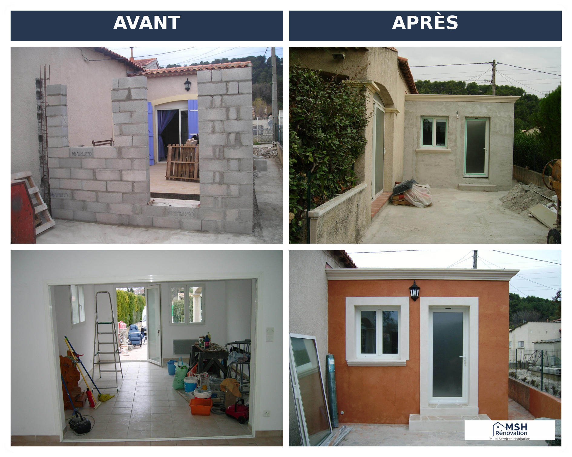 Réalisation avant après MSH Rénovation
