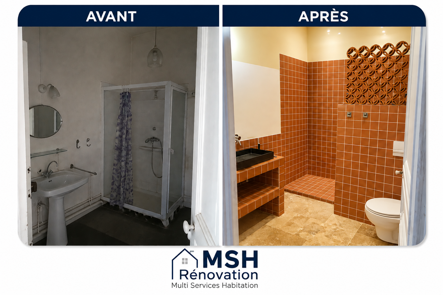 Réalisation avant après MSH Rénovation